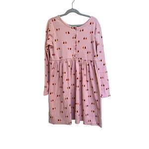 Hanna Andersson Girls Long Sleeve Play Dress Pink Fall‎ Leaves Size 10/140CM